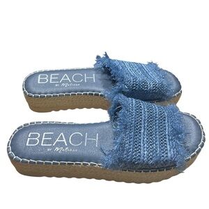 Women's Blue BEACH by Mattise Slide Sandals in size 9